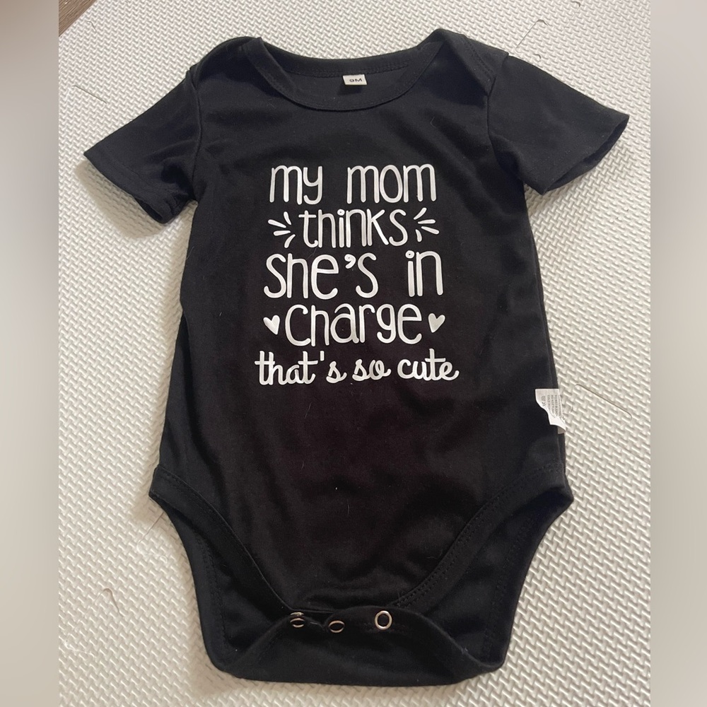 Black Graphic Baby Onesie
